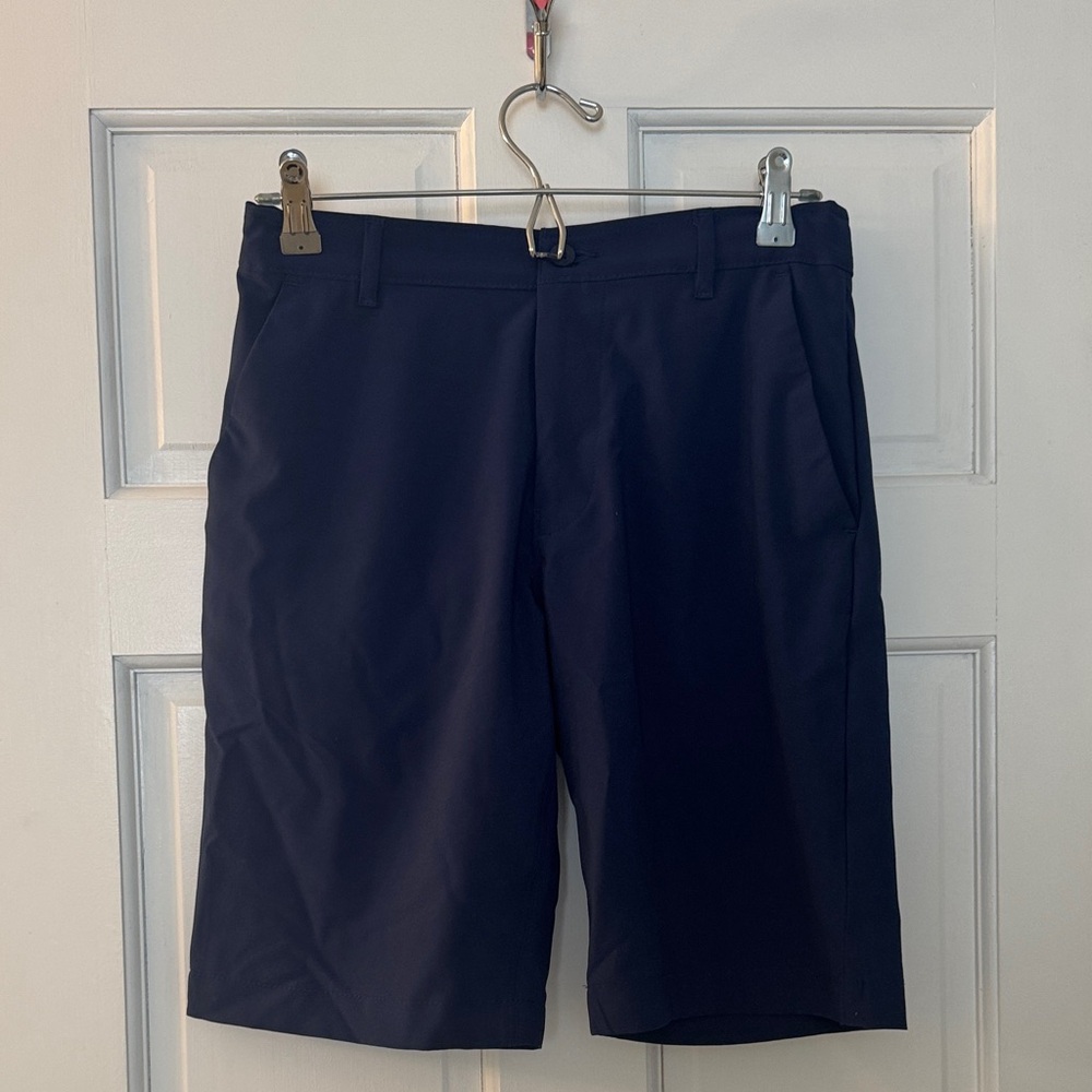 Izod Navy Blue Boys Flat Front Shorts